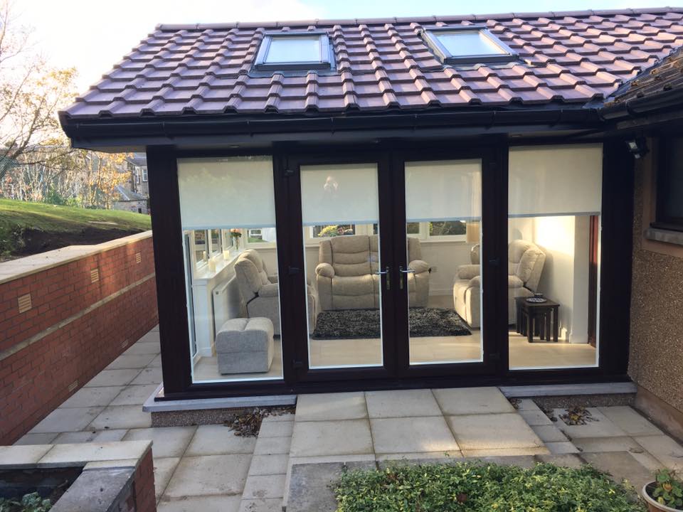 Glass gable Sunroom with Velux windows in Cowdenbeath
