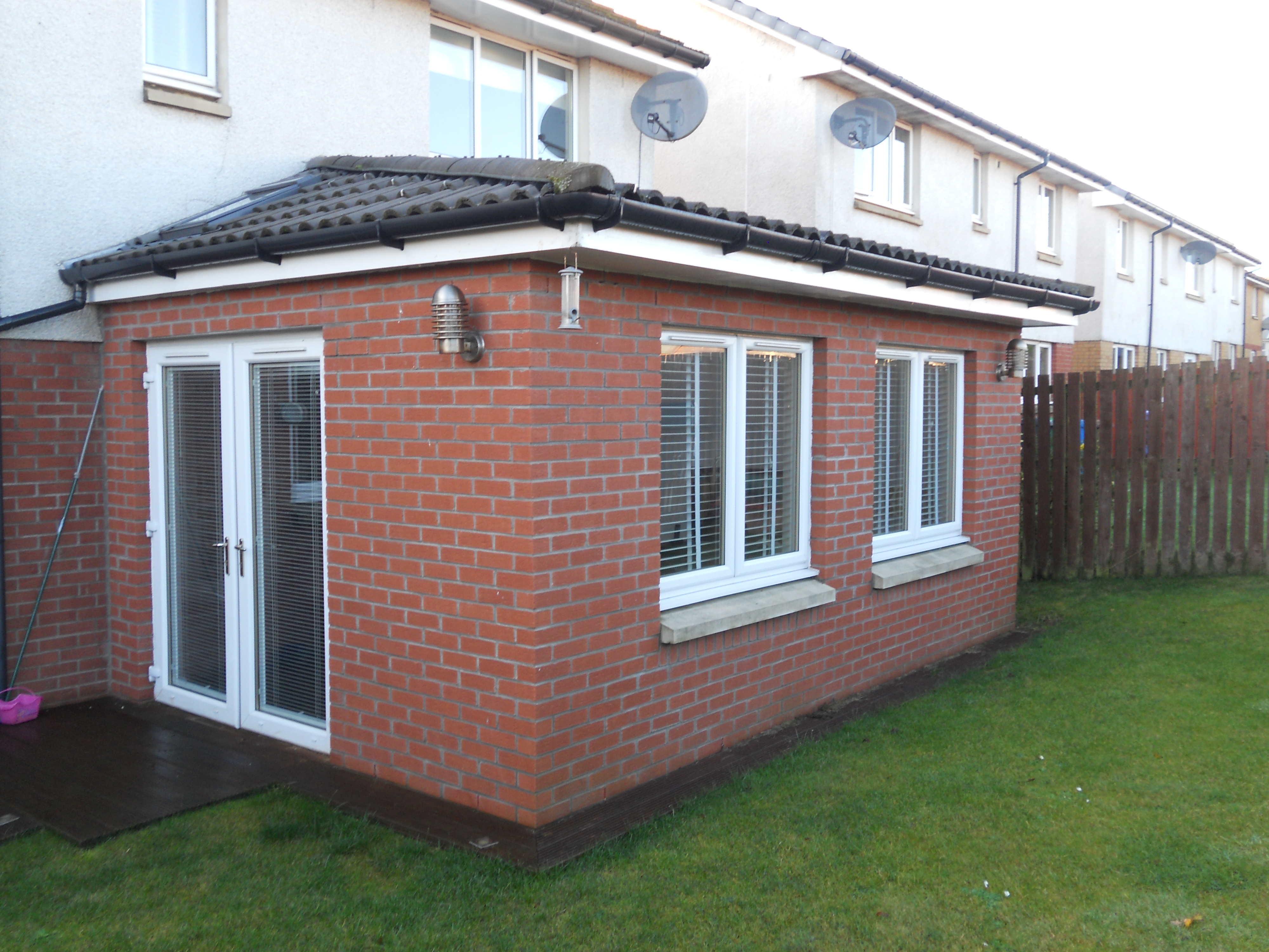 Single story extension with open planned living space